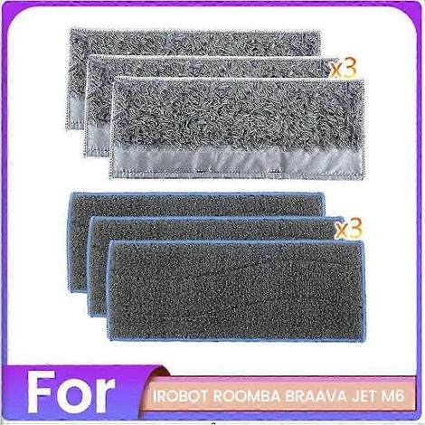 Kit de 6 lingettes de nettoyage humides et sèches pour robot aspirateur M6 - Accessoires de rechange - Ensemble de lingettes de nettoyage (1/5)