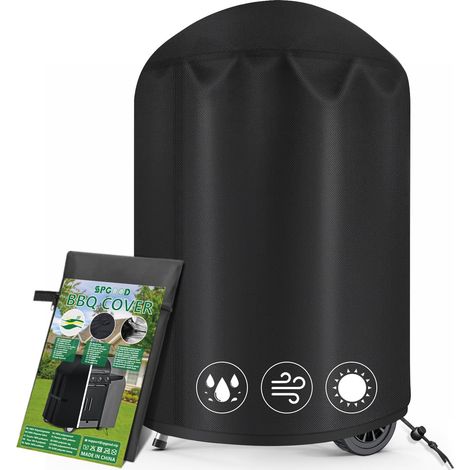 Ronde Housse de Protection pour Barbecue en Tissu Oxford 420D Résistant aux intempéries Résistance à la déchirureImperméable et Résistant 77 x 90 cm (1/4)