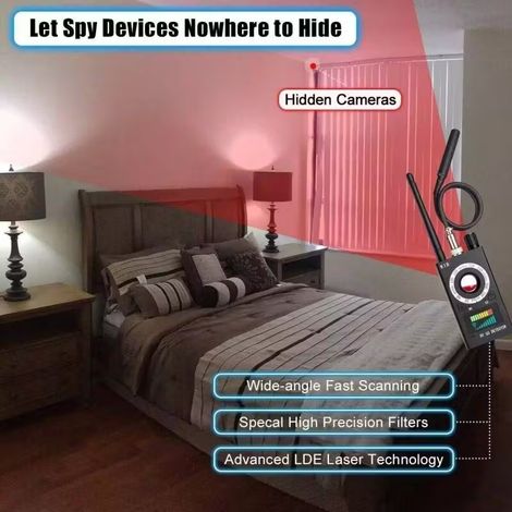 FLITI 8000MHz Hidden Camera and Spy Detector with Radio Wave and Magnetic Field Detection for Privacy Protection (1/5)