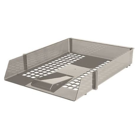 Corbeille à courrier Niceday - Plastique gris fumé A4