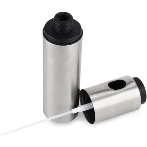 Argent Acier inoxydable Huile d'Olive Pulvérisation Bouteille Vinaigre Vaporisateur 135ml (1/4)