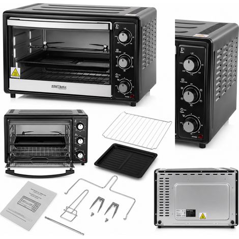 Cucina elettrica da 1650 W con funzione girarrosto Kraft&Dele