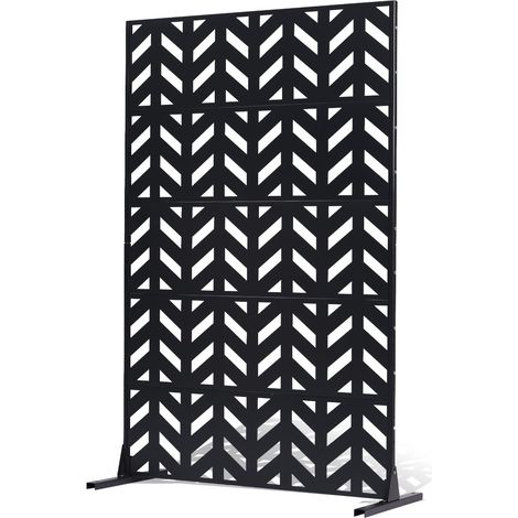Brise-vue Métal, 120x183 cm, Panneau Intimité Autoportant avec Support, Écran de Confidentialité Décoratif, Paravent Séparateur Extérieur pour Patio, Balcon, Terrasse, Salle Intérieure, Jardin (1/5)
