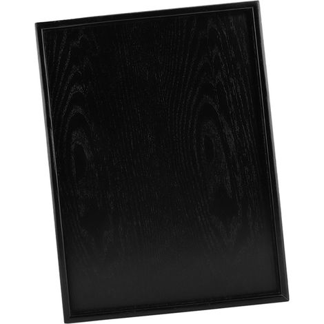 Plateau de service rectangulaire en bois massif pour thé, café, en-cas et repas, 40 x 30 cm (1/5)