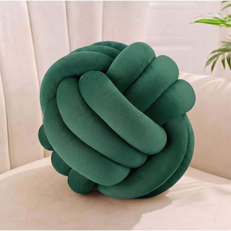 Cuscino a nodo verde scuro – 25 cm, schiuma di poliestere (1/5)