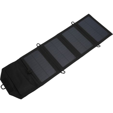 Panneau solaire pliable portable de 7,2 W avec interface USB pour recharger votre téléphone (noir) (1/5)