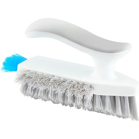 Mehrzweck-Reinigungsbürste mit V-Form und schmalen Borsten für enge Duschecken, ideal für Badezimmer.
