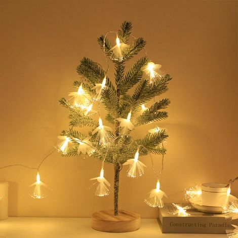 Guirlande lumineuse décorative en fibre optique en forme de fleur, 3 mètres, 20 LED, style féerique (1/5)