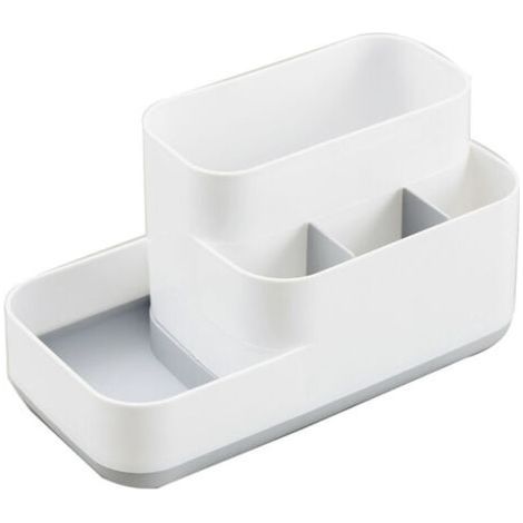 Organiseur de Bureau 5 Compartiments Gris - Rangement Fournitures de Bureau - Design Moderne - Pour Bureau et Maison (1/5)
