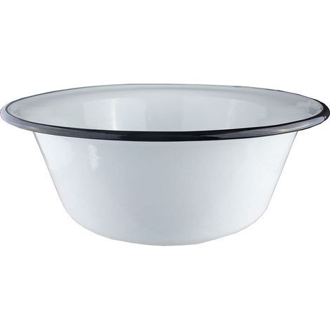 Bol de l'émail des ménages 40cm en blanc
