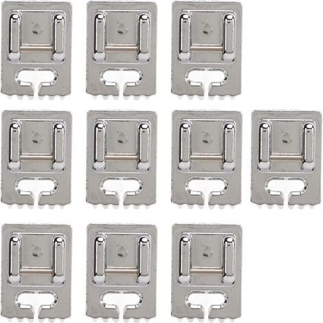 Set mit 10 Tuck-Nähfüßen, 5/7/9 Rillen, glatte und glänzende Oberfläche, gratfreier Edelstahl, für Haushaltsnähmaschinen (1/5)