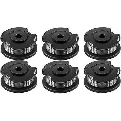 Lot de 6 bobines et fils de rechange F016800569 pour coupe-bordures Bosch EasyGrassCut 23, 26, 18, 18-230, 18-260 et 18-26