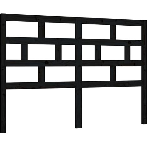 Maison Exclusive - Kopfteil Schwarz 156x4x100 cm Massivholz Kiefe