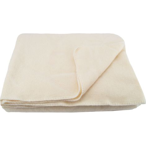 Plaid ou couverture chaude laine et mohair Naturel 240x260 cm