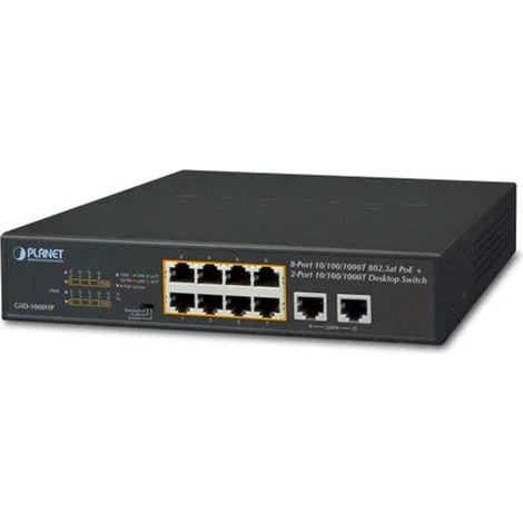 PLANET Technology Planet GSD-1008HP switch 10 10P gigabit dont 8 PoE+ 120W (1/2)