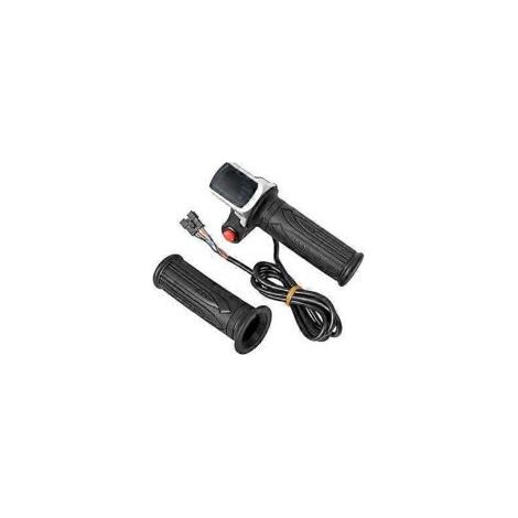 Manopola acceleratore universale per bici elettriche con display LCD, compatibile con scooter e bici elettriche da 36V con manopole a rotazione. - Crezuo