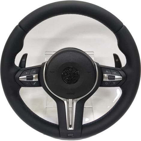 Volante in pelle traforata di alta qualità, palette del cambio, E90 con airbag (1/2)