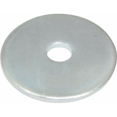 C44416 - Lot de 20 Rondelles plates larges M6x30 mm - épaisseur 2 mm - DIN9021 - en acier zingué - couleur argent - assemblage boulon vis écrou serrage étanchéité fixation (1/5)