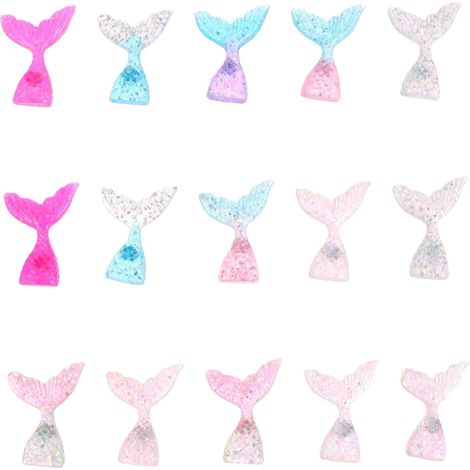 Autocollants Magnétiques Couleur Aléatoire Lot de 15 pour Réfrigérateur en Plastique Forme Queue de Sirène, Bords Lisses, Couleurs Variées, pour Décoration (1/5)