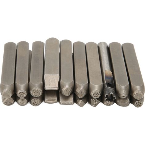 20pcs Lot Poinçon Bijoux Acier Gravure Différents Motifs Outils Tampon Set Cadeau Artisanat (1/5)