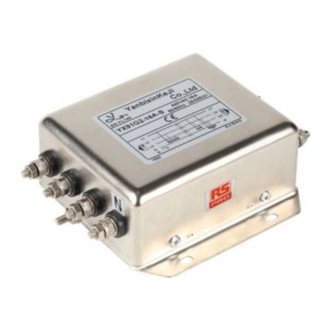 Filtre CEM RS PRO, 16A max, 3 phases, 520 V c.a. max, Montage sur châssis ( Prix pour 1 )