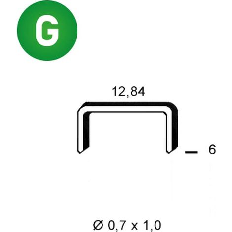 10 000 Agrafes Galvanisées A-06 - 12.84x6x0.7x1 mm - D-Work (1/5)