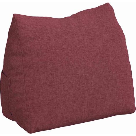 Cojín de Espalda Rojo vino 45 x 20 x 35 cm tela vidaXL