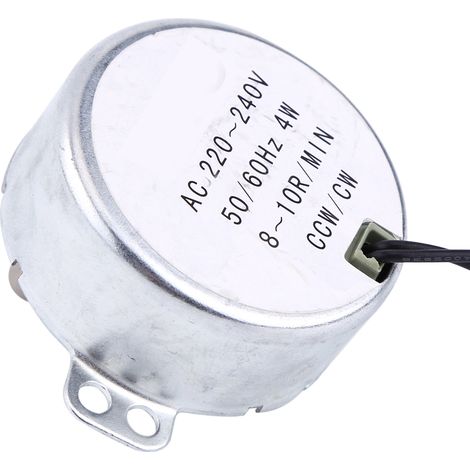1 moteur synchrone à engrenages 220-240 V CA 4 W CW/CCW (8-10 tr/min) (1/5)