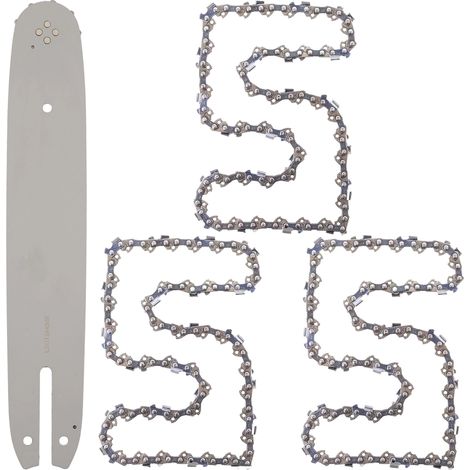 Guide-chaîne pour Stihl MS211, MS230 + 3x Chaîne à ski 12" 30cm 1.3mm 3/8 44TG 9T A074 MAMUTH (1/5)