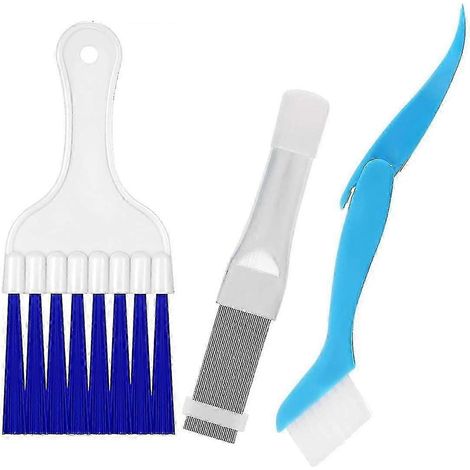 Kit de nettoyage des ailettes de condenseur de climatiseur (peigne), kit de brosses de nettoyage des ailettes de climatiseur, outils de réparation pour radiateur d'évaporateur (1/5)