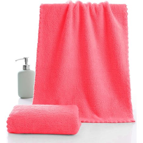 Washcloth - Coral Velvet Face Towel - 30x60 cm - Soft Absorbent Bath Towel for Facial Care Makeup Removal - 1 Piece (1/4)