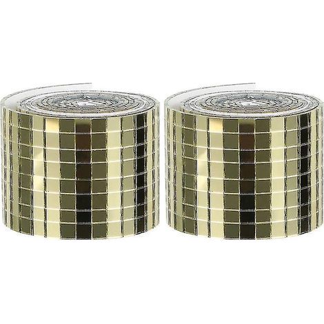 2 rouleaux d'autocollants mosaïque en verre et miroir (1/3)