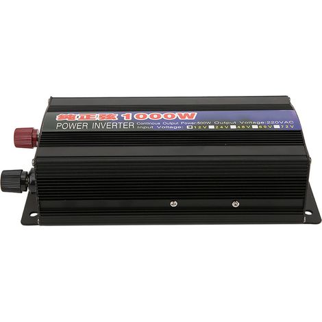 1000-W-Spannungswandler-Transformator mit reiner Sinuswelle und digitaler Anzeige für Auto und Haushalt (DC 12 V auf AC 220 V) (1/5)