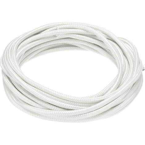 5 Mètre/16,4ft 13AWG Fil Électronique, Câble Flexible en Mica, Câble Électrique Tressé Isolé à Haute Température de 500 Degrés Celsius, Résistant à la Chaleur, pour Lampe, Blanc (1/5)