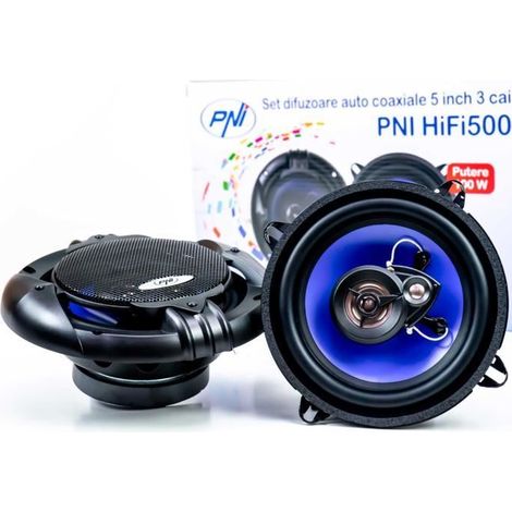 Enceintes coaxiales - PNI - HiFi500 - 100W - 12,7 cm - 3 voies - lot de 2 pièces (1/2)