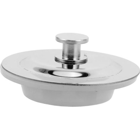 Bouchon de lavabo, inox/caoutchouc, anti-fuite, pour vasque (1/5)