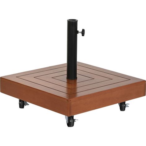 Base per ombrellone dkd home decor metallo nero naturale granito cemento (48 x 48 x 39 cm)