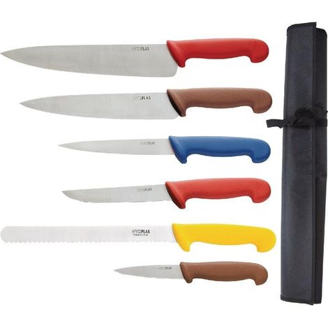 Ensemble de couteaux code couleur - HYGIPLAS