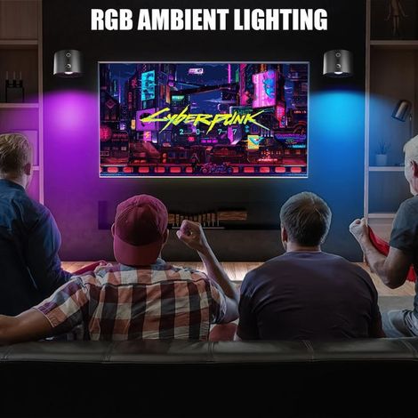Lampada da parete per interni, con telecomando o touch regolabile, 9 colori, 9 RGB, lampada LED ricaricabile rotante a 360° (1/4)