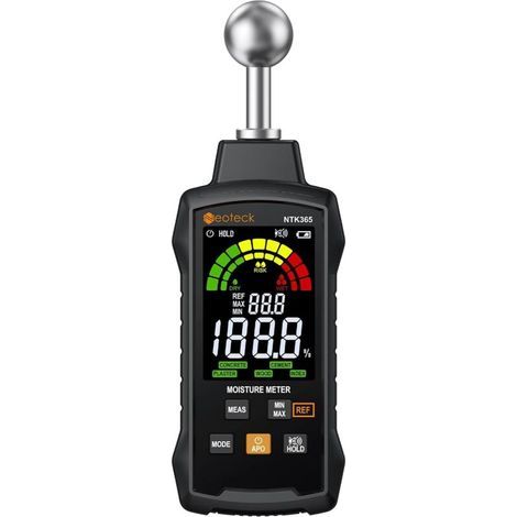 Humidimètre Mur Détecteur Humidité Mur Sans Aiguille – Scanner Béton Plâtre Bois Maçonnerie, Analyse Profondeur 5-40mm, 5 Modes, LCD 3 Couleurs, pour Rénovation Maison Chantier (1/5)