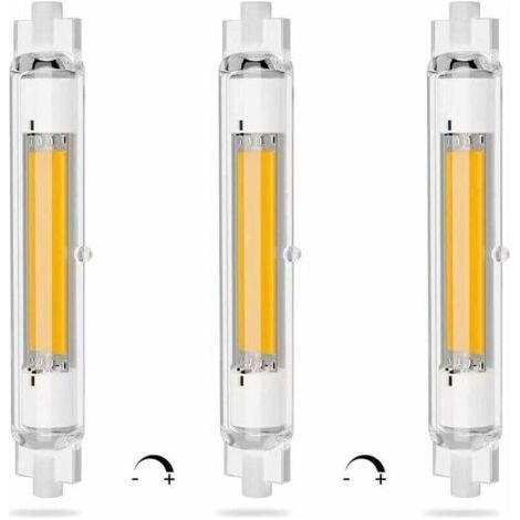 BUNTHAUS R7S LED 118 mm, dimmbar, 20 W, energiesparende COB-LED-Lampe. Entspricht einer J118 mm 200-W-Halogenlampe, warmweiß (3000 K), flimmerfrei, 2000 lm, 360° Abstrahlwinkel, Farbwiedergabeindex (C