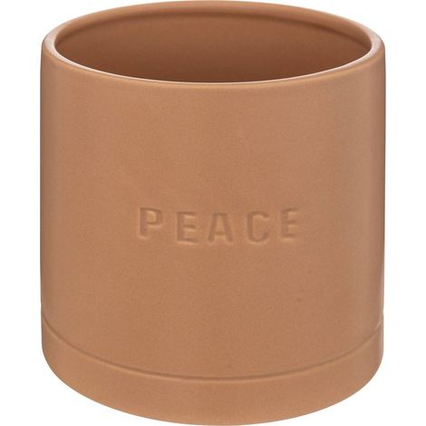 Cache-pot Avi en pot en céramique D14cm ambre - Atmosphera créateur d'intérieur (1/2)