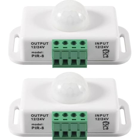 DC 12V/24V 8A Commutateur de Capteur de Mouvement Bande Lumineuse LED Automatique, Capteur PIR Commutateur de Capteur de Mouvement LED (1/5)
