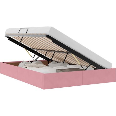 Maison Exclusive - Letto ottomano con archiviazione Rosa 140 x 190 cm Velluto