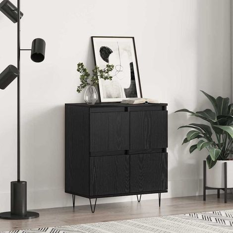 Buffet-Meuble de rangement Noir 60 x 35 x 70 cm Bois d'ingénierie 598132 (1/5)