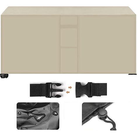 200x140x90cm UV Protection Breathable -Table Cover Protection ,with Thickened Handles for Set Patio Outdoor Chair and Table, Beige (1/5)