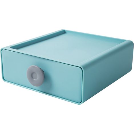 Boîte de Rangement à Tiroirs - Plastique - Grande Capacité - Organiseur de Bureau Multifonctionnel pour Cosmétiques et Fournitures Scolaires - Vert (1/5)