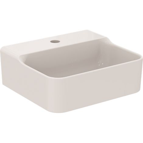 IS Handwaschbecken Conca, 1 Hl., o.Ül., 400x350x145mm, geschliffen, Weiß m.IP (1/5)
