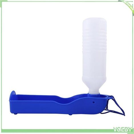 Bouteille d'eau portable pour chien - FAFEICY - 500 ml - Plastique pliable - Bleu - Distributeur avec bol (1/5)