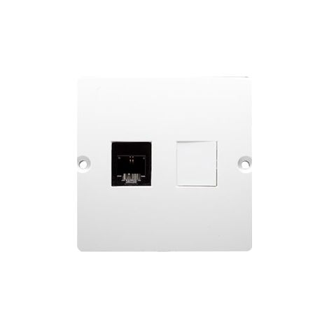 Conector telefónico RJ11 individual BMTF1.02/11 Módulo básico blanco (1/4)